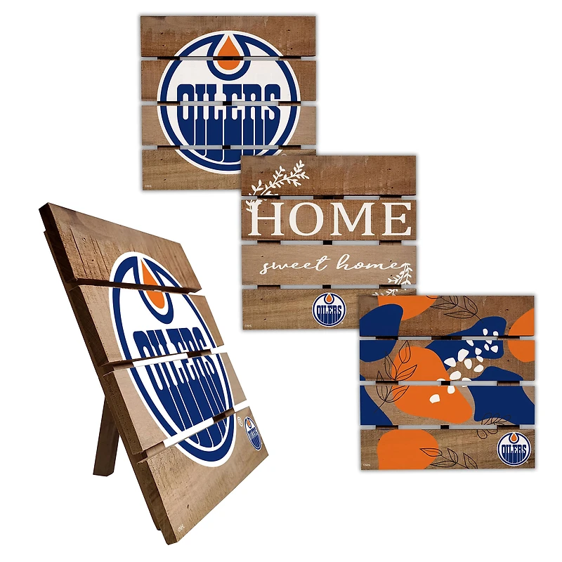 Edmonton Oilers Four-Piece Hot Plate Set