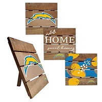 Los Angeles Chargers Four-Piece Hot Plate Set