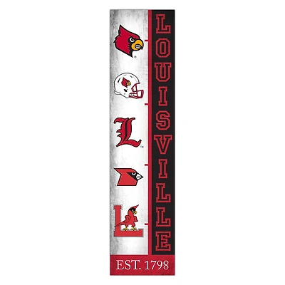 Louisville Cardinals 6" x 24" Progression Wood Sign