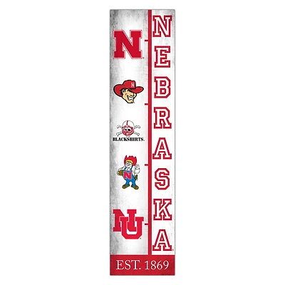 Nebraska Huskers 6" x 24" Progression Wood Sign
