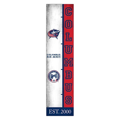 Columbus Blue Jackets 6" x 24" Progression Wood Sign