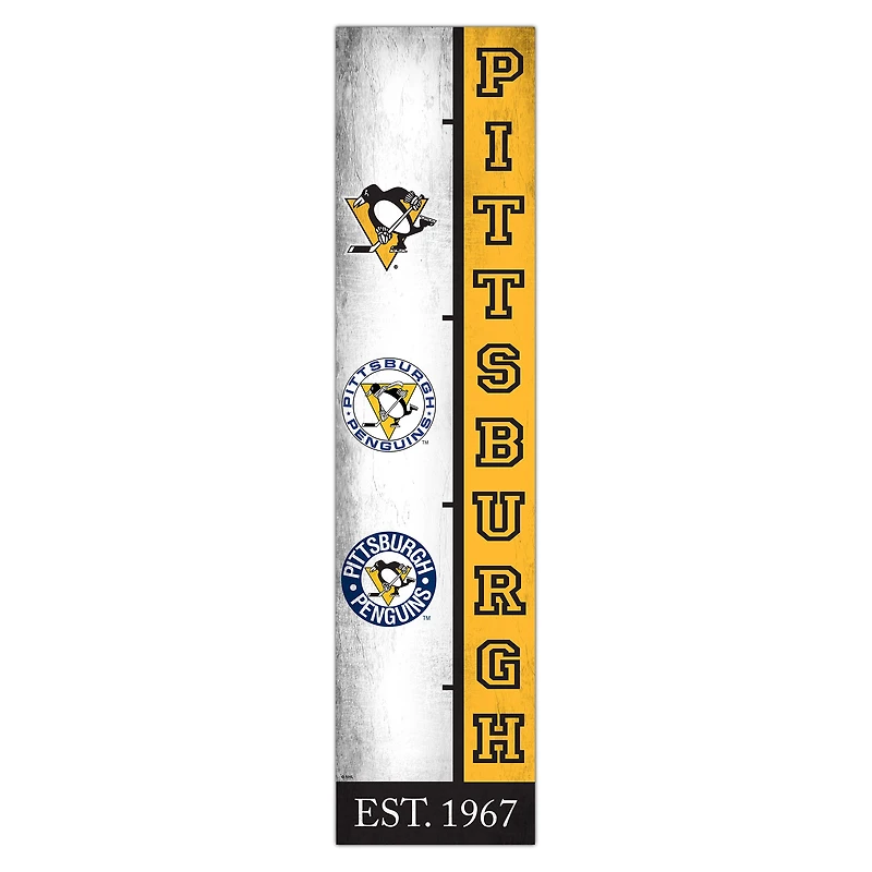 Pittsburgh Penguins 6" x 24" Progression Wood Sign