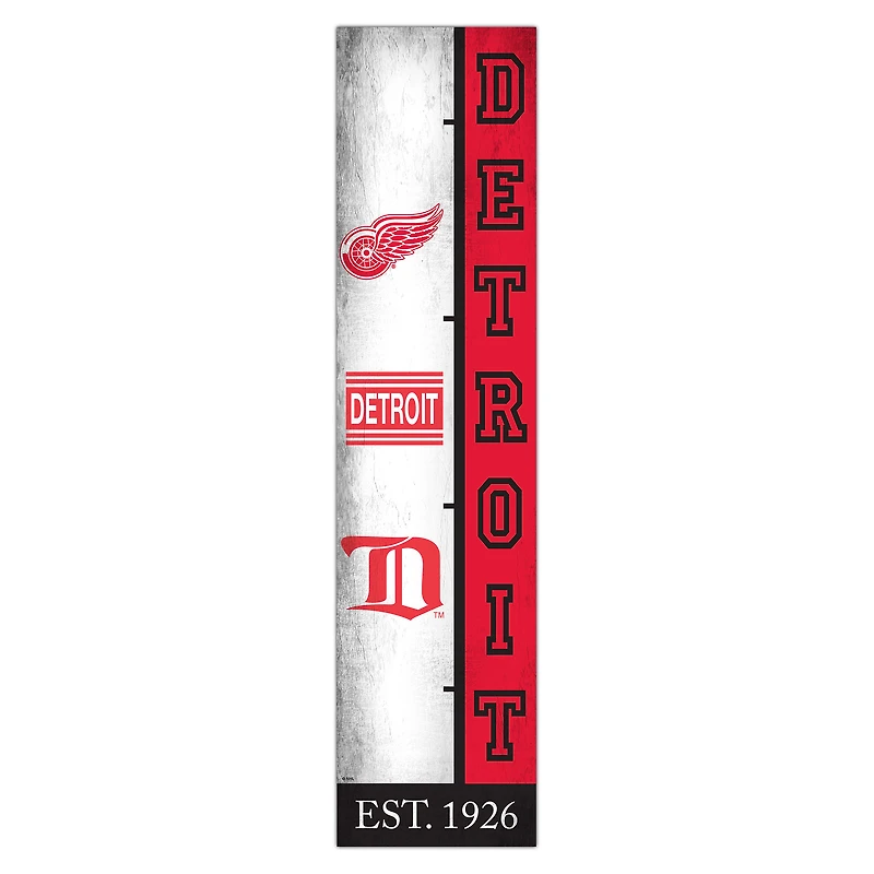 Detroit Red Wings 6" x 24" Progression Wood Sign