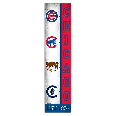 Chicago Cubs 6" x 24" Progression Wood Sign