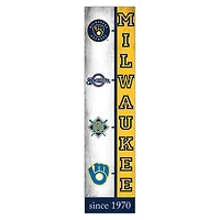 Milwaukee Brewers 6" x 24" Progression Wood Sign
