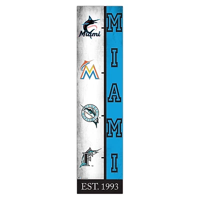 Miami Marlins 6" x 24" Progression Wood Sign