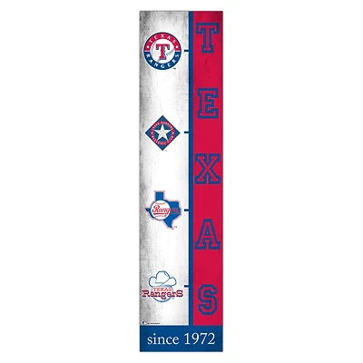 Texas Rangers 6" x 24" Progression Wood Sign