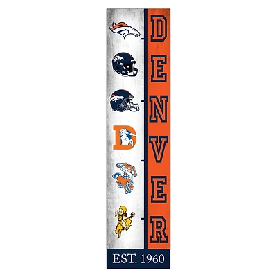Denver Broncos 6" x 24" Progression Wood Sign