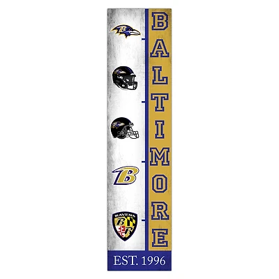 Baltimore Ravens 6" x 24" Progression Wood Sign