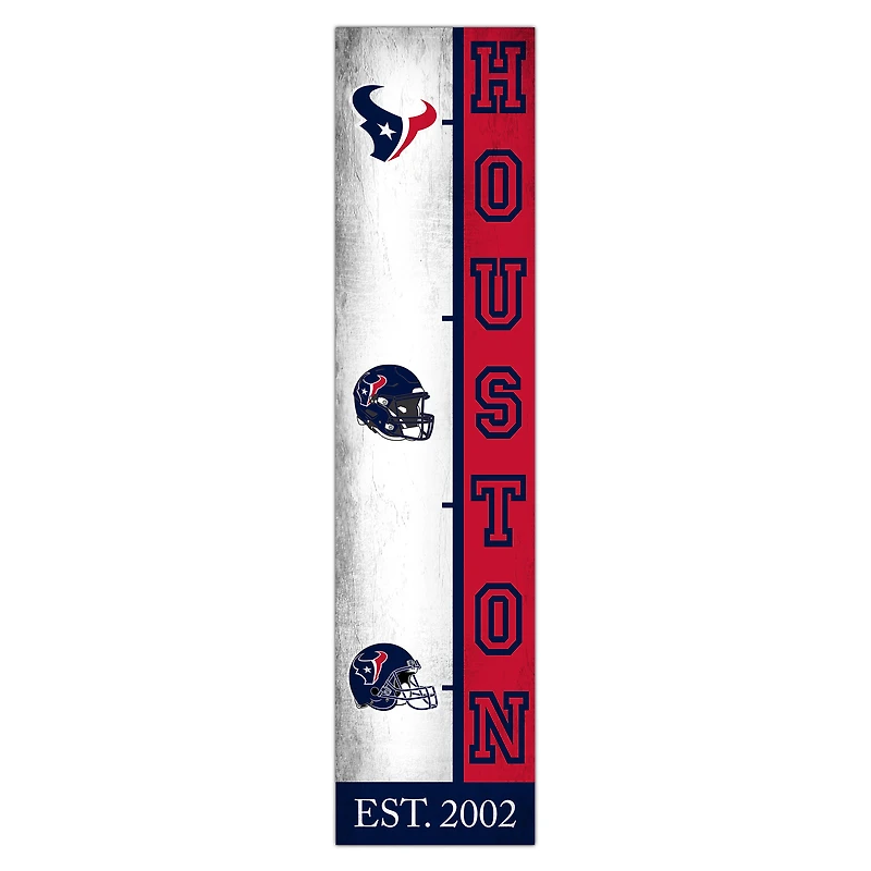 Houston Texans 6" x 24" Progression Wood Sign