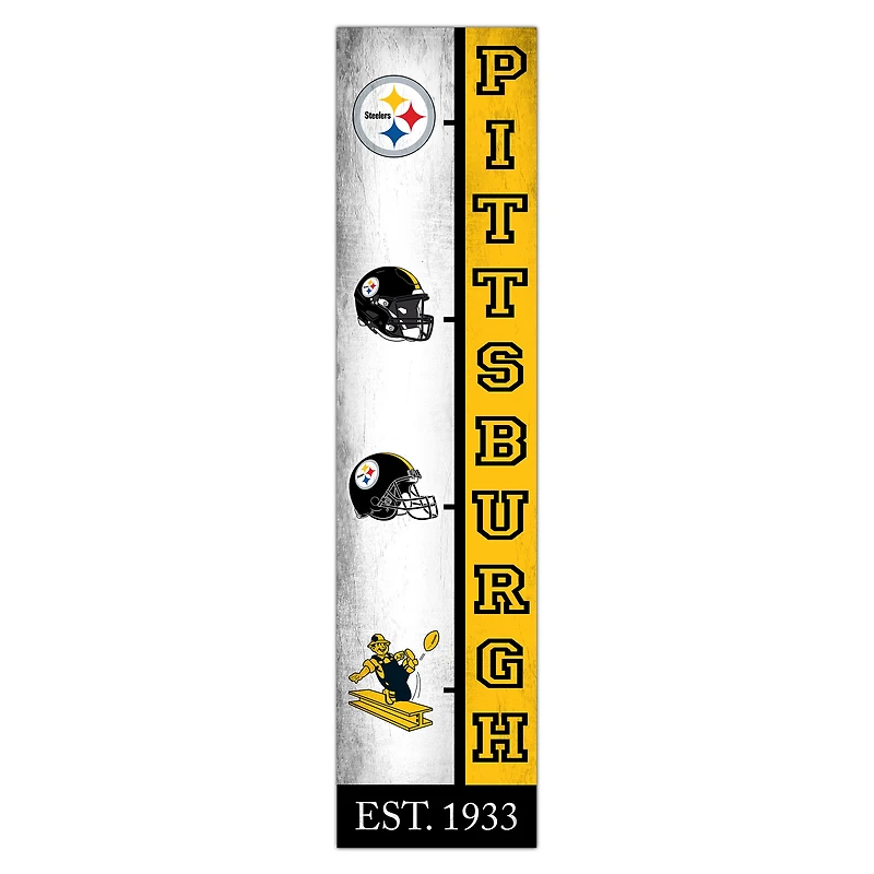 Pittsburgh Steelers 6" x 24" Progression Wood Sign