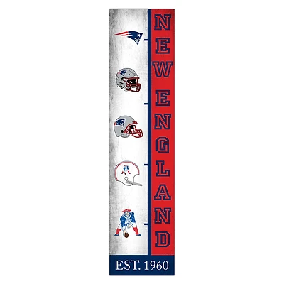 New England Patriots 6" x 24" Progression Wood Sign