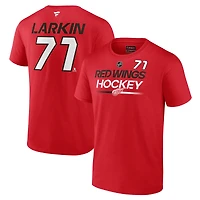 Men's Fanatics Dylan Larkin Red Detroit Red Wings Authentic Pro Prime Name & Number T-Shirt