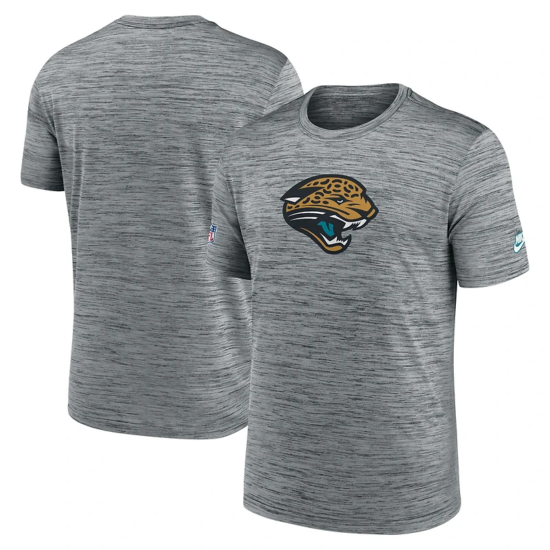 Men's Nike Gray Jacksonville Jaguars Sideline Velocity Throwback Logo Dri-FIT T-Shirt