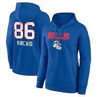 Women's Dalton Kincaid Royal Buffalo Bills Team Wordmark Player Name & Number Pullover Hoodie