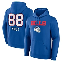 Men's Dawson Knox Royal Buffalo Bills Team Wordmark Player Name & Number Pullover Hoodie
