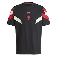 Men's adidas Originals Black Manchester United Lifestyler T-Shirt
