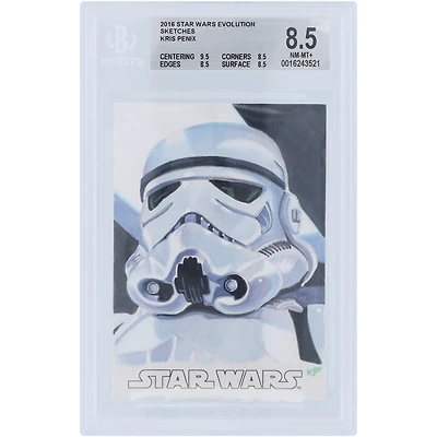 Kris Penix Star Wars Autographed 2016 Topps Revolution Sketchs #KP #1/1 BGS Authenticated 8.5 Card - 9.5,8.5,8.5,8.5 Subgrades