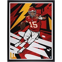 Patrick Mahomes Kansas City Chiefs Framed 30" x 40" Embellished Archival Paper Print - Art by Matt Corrado - #2 of Limited Edition 3