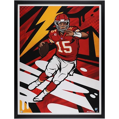 Patrick Mahomes Kansas City Chiefs Framed 30" x 40" Embellished Archival Paper Print - Art by Matt Corrado
