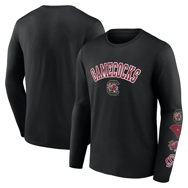 Men's Fanatics Black South Carolina Gamecocks Badging Long Sleeve T-Shirt