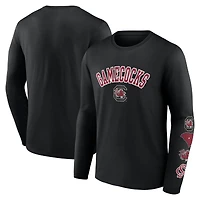 Men's Fanatics Black South Carolina Gamecocks Badging Long Sleeve T-Shirt