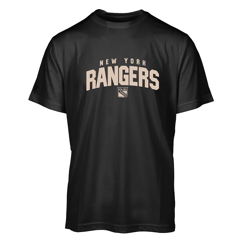 Men's Levelwear Black New York Rangers Anthem Performance T-Shirt