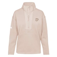 Women's Levelwear Tan Pittsburgh Penguins Await Quarter-Zip Pullover Top