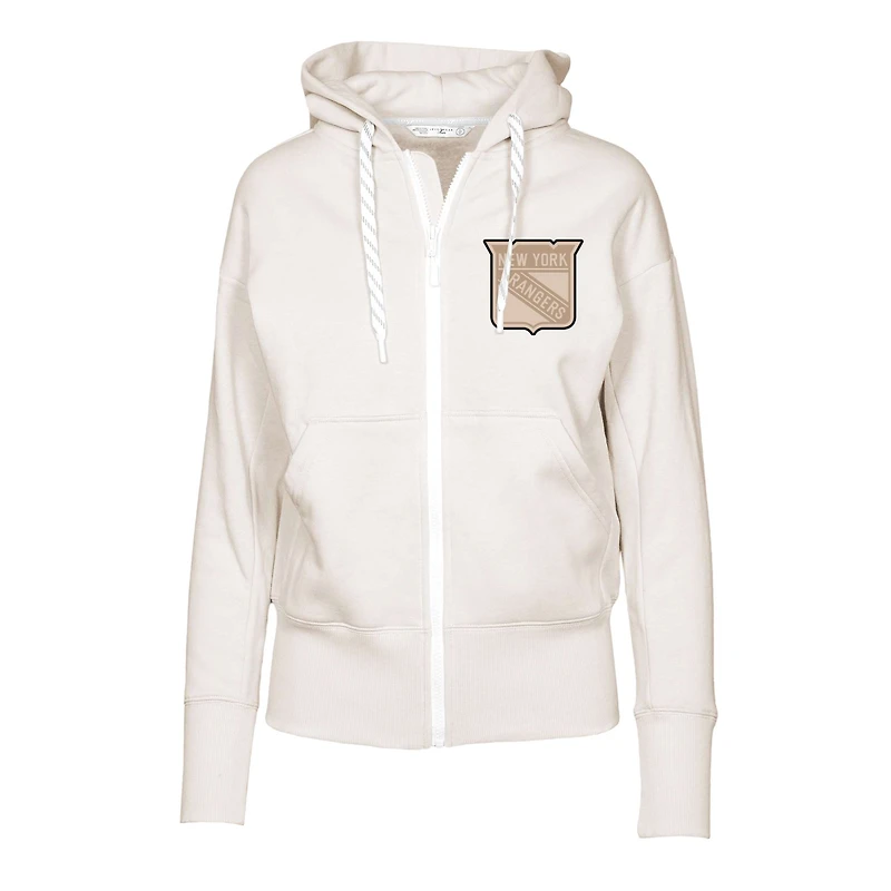 Women's Levelwear Khaki New York Rangers Gardinia Full-Zip Hoodie