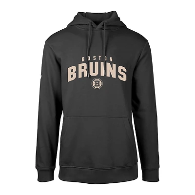 Men's Levelwear Black Boston Bruins Podium Pullover Hoodie