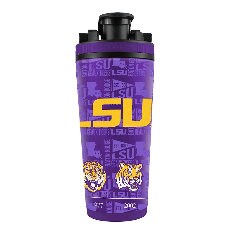 LSU Tigers 26oz. 4D Stainless Steel Shaker Bottle