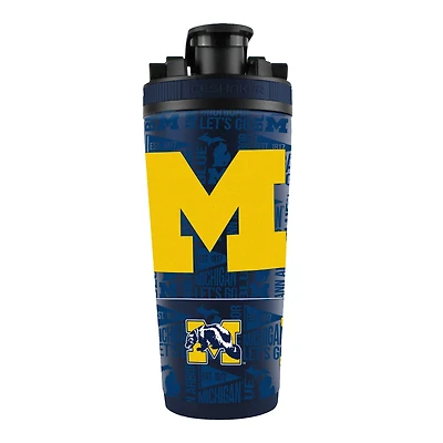 Michigan Wolverines 26oz. 4D Stainless Steel Shaker Bottle