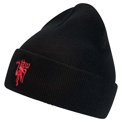 Men's adidas Black Manchester United Woolie Cuffed Knit Hat