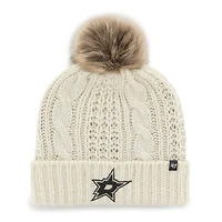 Women's '47 Cream Dallas Stars Meeko Cuffed Knit Hat with Pom