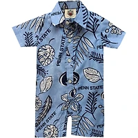 Infant Wes & Willy Light Blue Penn State Nittany Lions Vintage Floral Romper