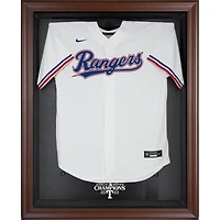 Texas Rangers 2023 World Series Champions Brown Framed Logo Jersey Display Case