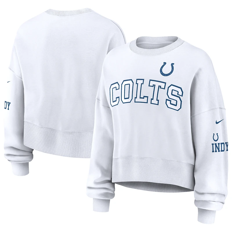 Women's Nike White Indianapolis Colts Oversized Pullover Sweatshirt