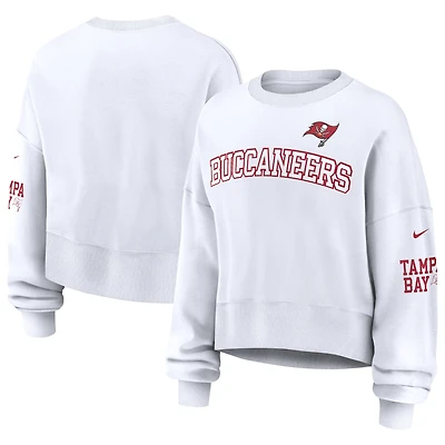 Women's Nike White Tampa Bay Buccaneers Oversized Pullover Sweatshirt