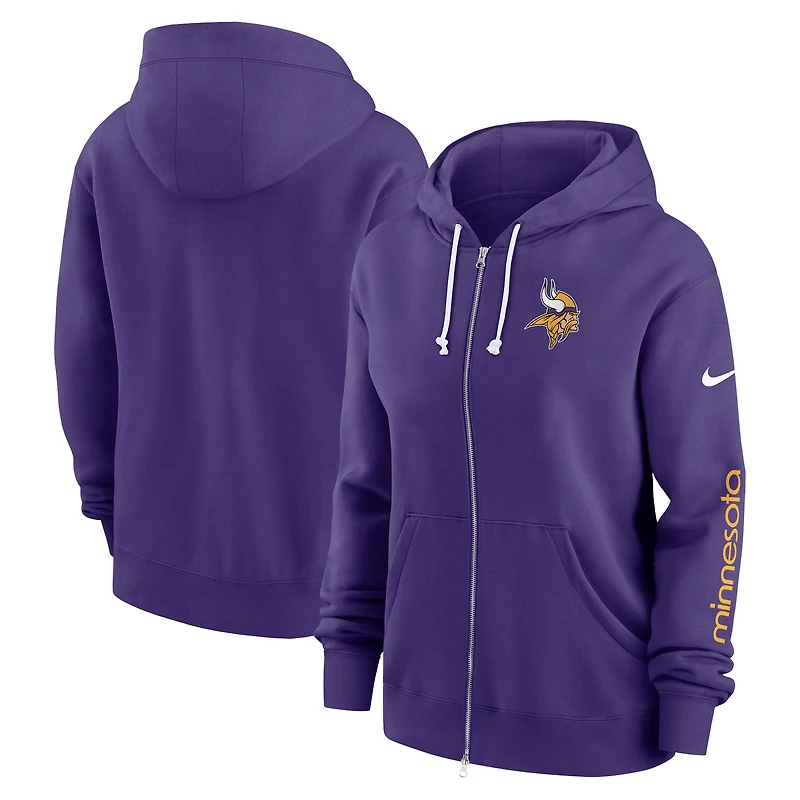 Women's Nike Purple Minnesota Vikings Phoenix Full-Zip Hoodie