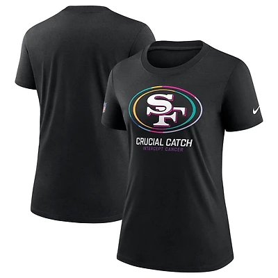 Women's Nike Black San Francisco 49ers 2024 NFL Crucial Catch Tri-Blend T-Shirt
