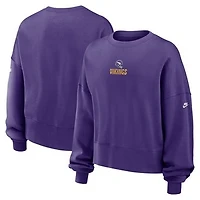 Women's Nike Purple Minnesota Vikings Oversized Rewind Pullover Sweatshirt
