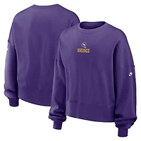 Women's Nike Purple Minnesota Vikings Oversized Rewind Pullover Sweatshirt