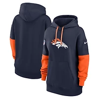 Women's Nike Navy Denver Broncos Sideline Essential Hoodie