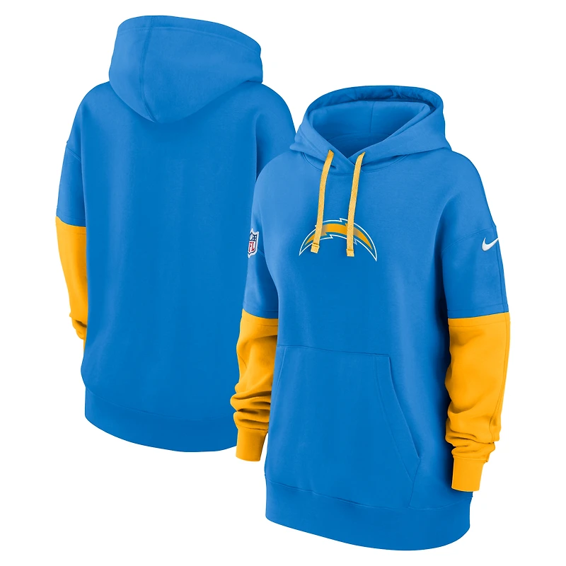 Women's Nike Powder Blue Los Angeles Chargers Sideline Essential Hoodie
