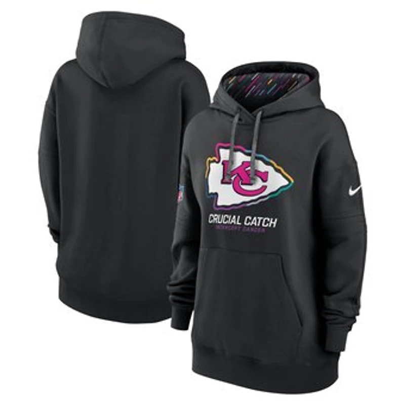 Women's Nike Black Kansas City Chiefs 2024 NFL Crucial Catch Club Pullover Hoodie