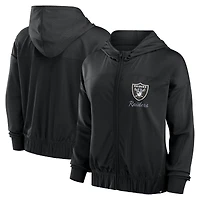 Women's Fanatics Black Las Vegas Raiders Script Lock Full-Zip Hoodie