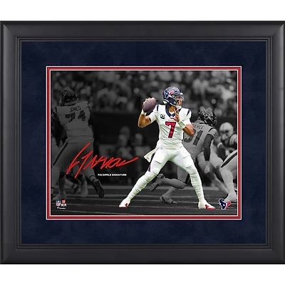 C.J. Stroud Houston Texans Framed 11" x 14" Spotlight Photograph - Facsimile Signature