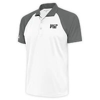 Men's Antigua  White/Steel MIT Engineers Nova Polo