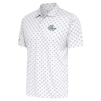 Men's Antigua  White George Washington University Spark Polo