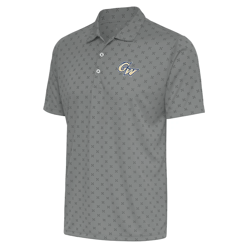 Men's Antigua  Steel George Washington University Spark Polo